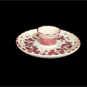 Paul Vogt  P.V. candle holder  floral design Red Farmhouse  Cottage